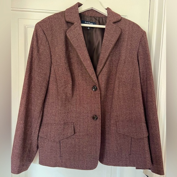 Evan Picone Jackets & Blazers - NWT Evan-Picone Women’s Blazer – Plus Size 18W, Chestnut Brown, Stretchy